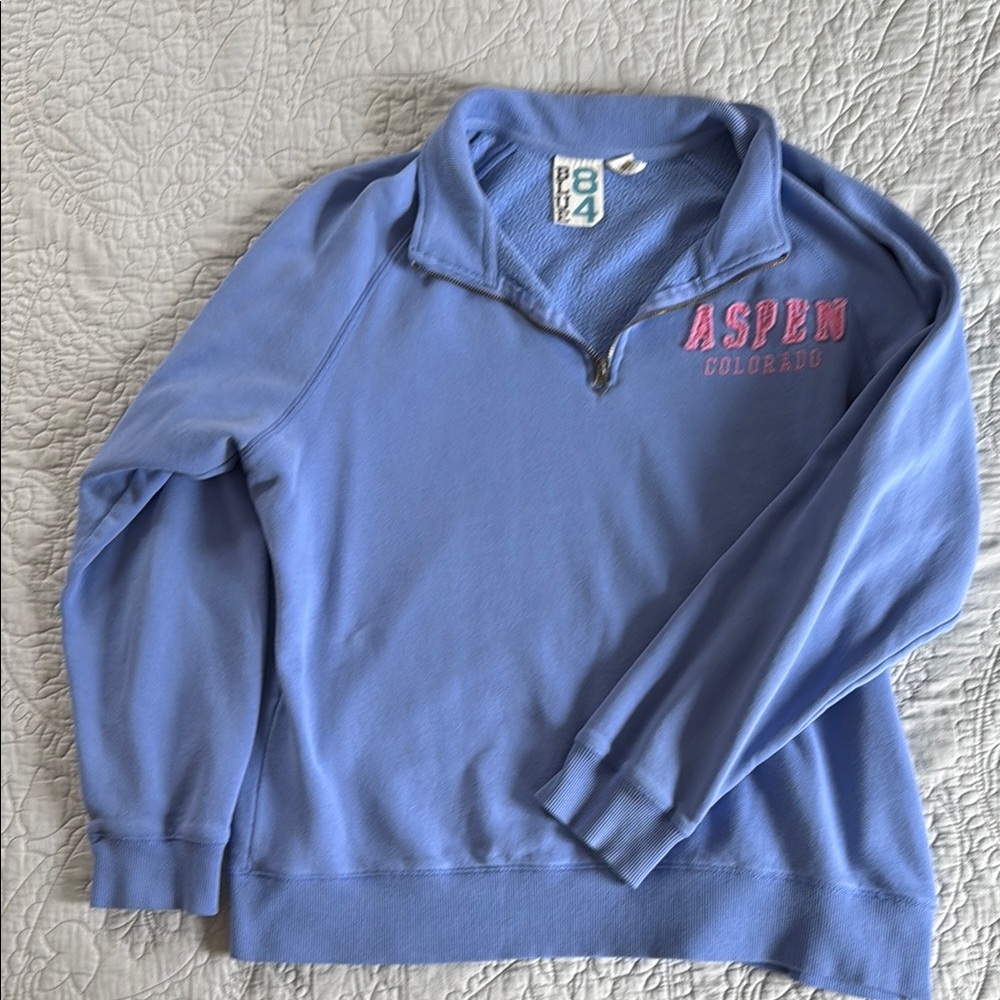 Blue 84 Aspen Colorado quarter zip size L